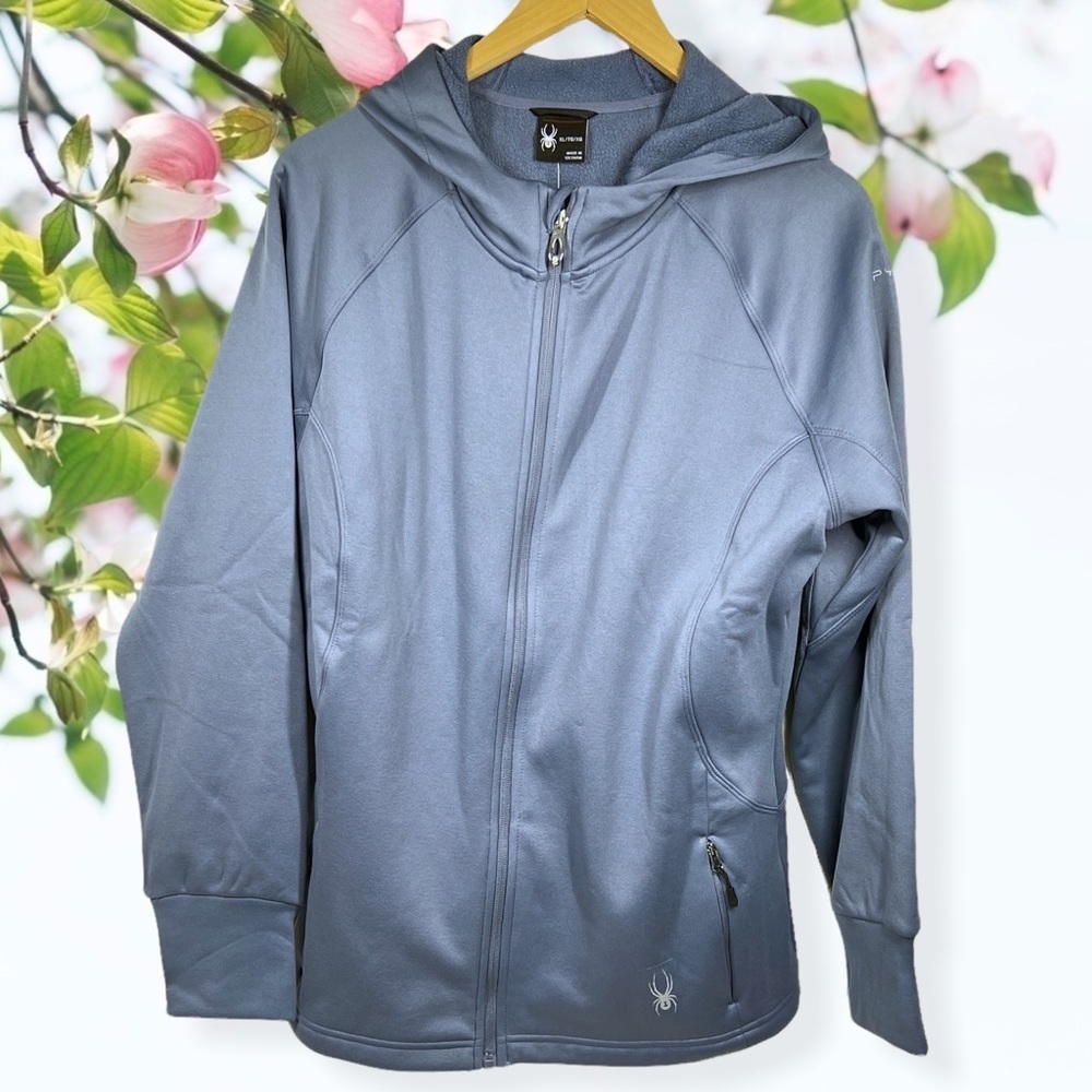 SPYDER Blue Zipper Hoodie